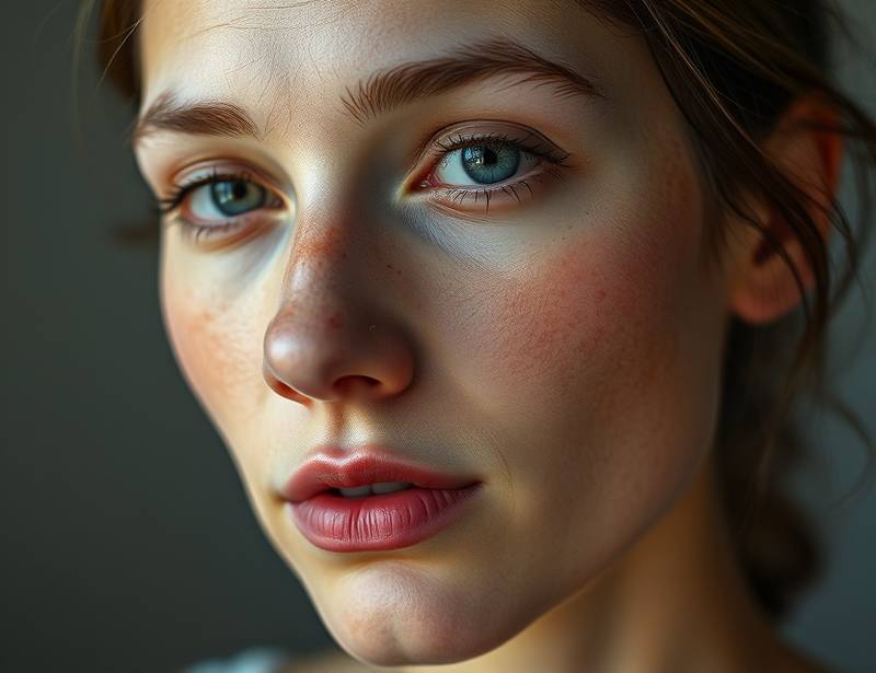 A portrait photo editing example demonstrating Alistair's retouching skills, showcasing natural skin tone correction, subtle enhancements, and background adjustments.