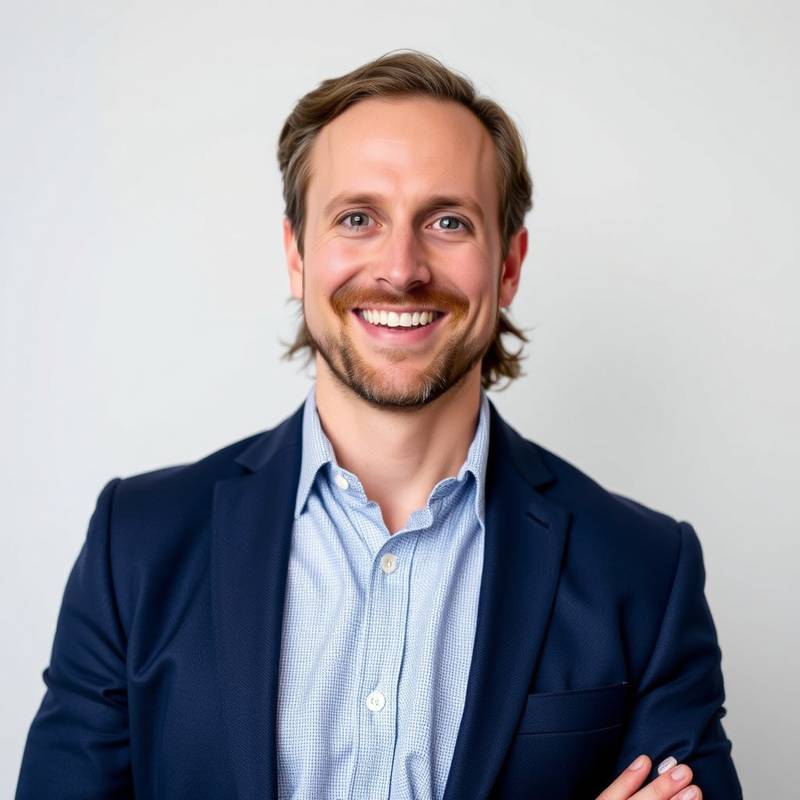 Alistair McGregor, a professional photographer and photo editor, smiling confidently.