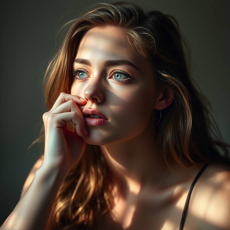 Bronte Callaghan, a digital artist specializing in photo manipulation, looking thoughtful.